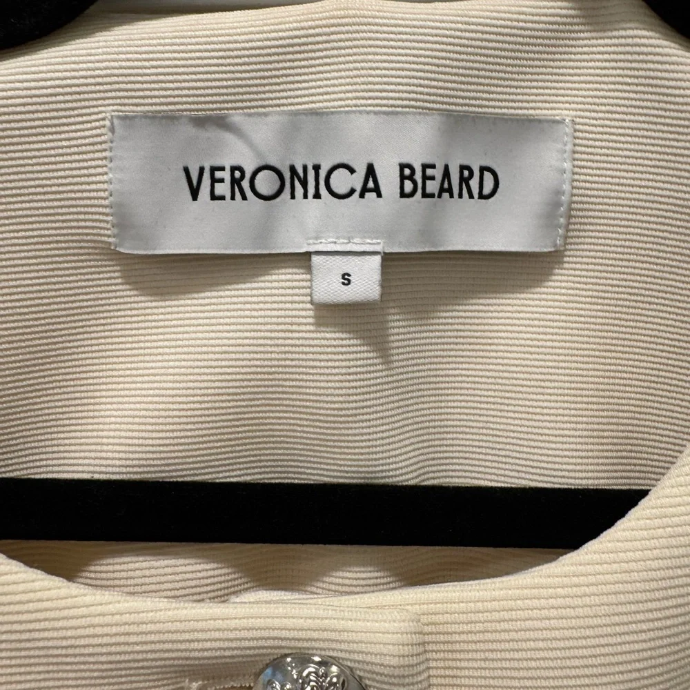 Veronica Beard Ivory Blazer with Silver Buttons - Picture 3 of 5